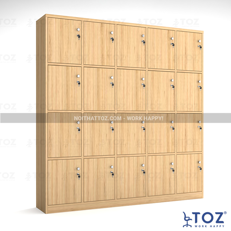 Tủ locker gỗ 20 ô LKG20-MS2 1 Tủ locker gỗ 20 ô LKG20-MS2